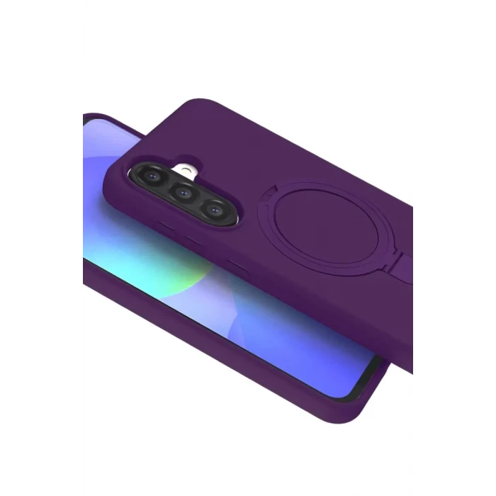 Newface Samsung Galaxy A26 Regal Magsafe Standlı Kapak - Derin Mor