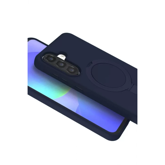 Newface Samsung Galaxy A26 Regal Magsafe Standlı Kapak - Lacivert