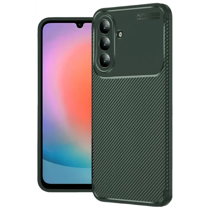 Newface Samsung Galaxy A27 5G Auto Focus Karbon Kapak - Yeşil