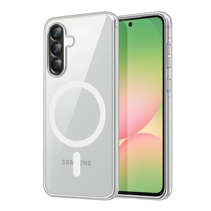 Newface Samsung Galaxy A27 5G Combo Sert Şeffaf Magsafe Kapak - Şeffaf