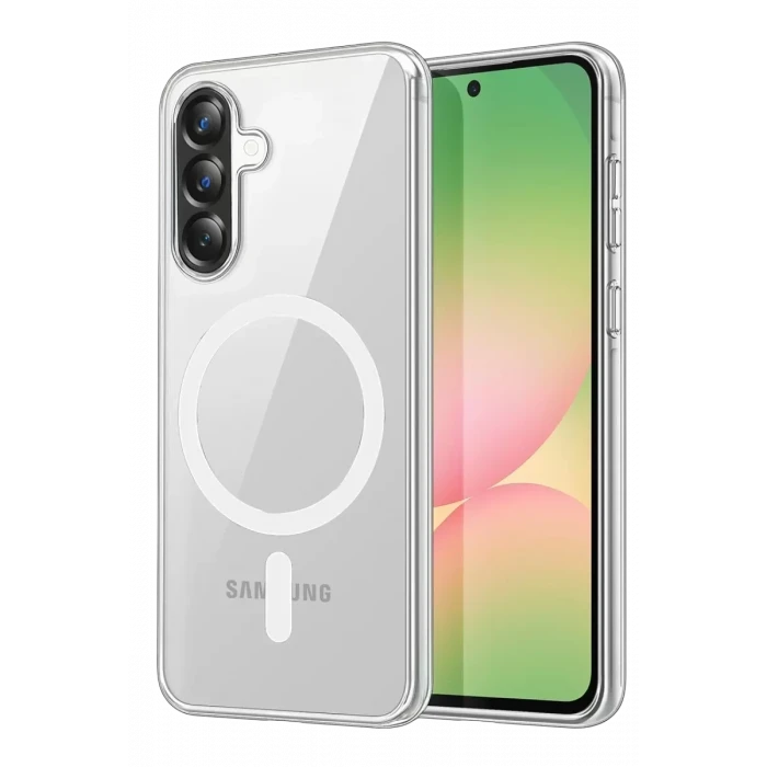 Newface Samsung Galaxy A27 5G Combo Sert Şeffaf Magsafe Kapak - Şeffaf