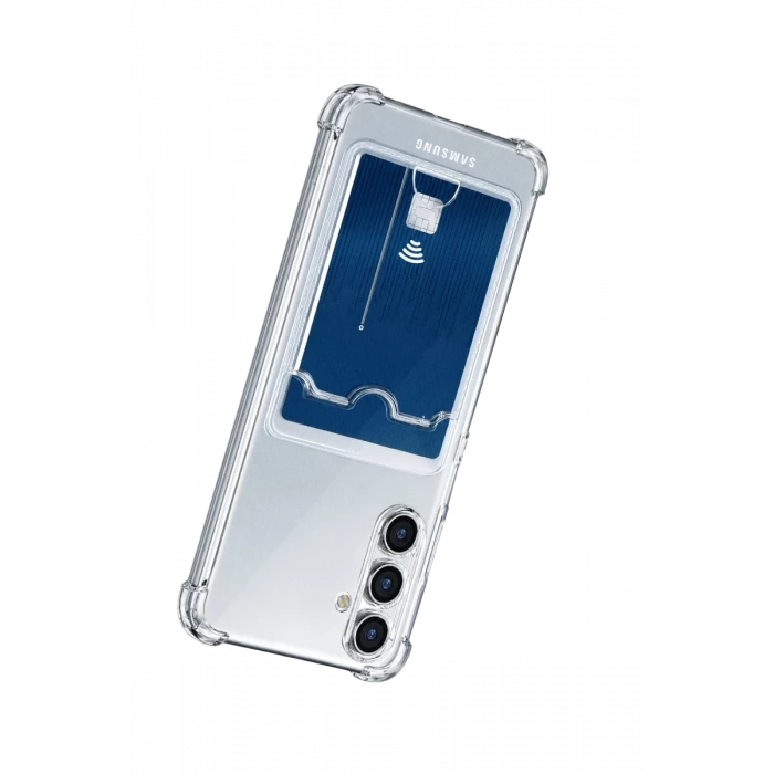 Newface Samsung Galaxy A27 Kılıf Kart Şeffaf Silikon - Şeffaf