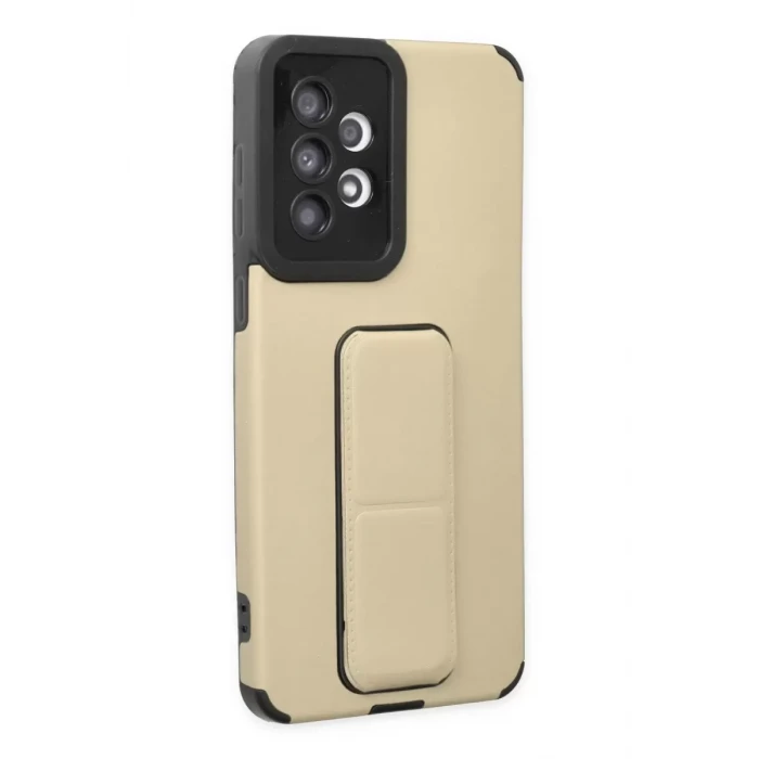 Newface Samsung Galaxy A33 5G Kılıf Mega Standlı Silikon - Gold