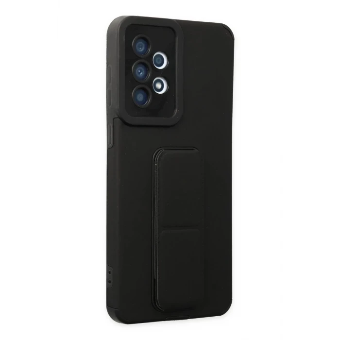Newface Samsung Galaxy A33 5G Kılıf Mega Standlı Silikon - Siyah
