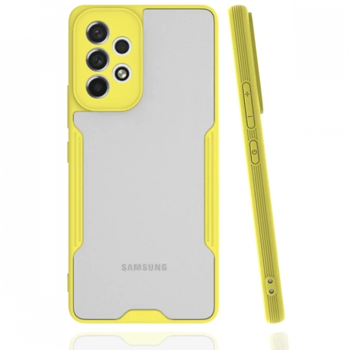 Newface Samsung Galaxy A33 5G Kılıf Platin Silikon - Sarı
