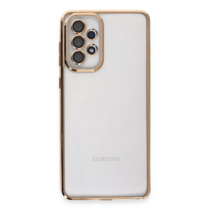 Newface Samsung Galaxy A33 5G Kılıf Razer Lensli Silikon - Gold