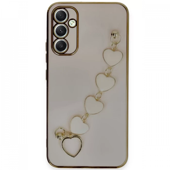 Newface Samsung Galaxy A34 5G Kılıf Esila Silikon - Pudra