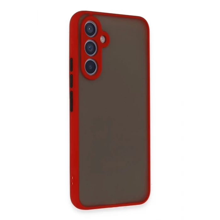 Newface Samsung Galaxy A34 5G Kılıf Montreal Silikon Kapak - Kırmızı