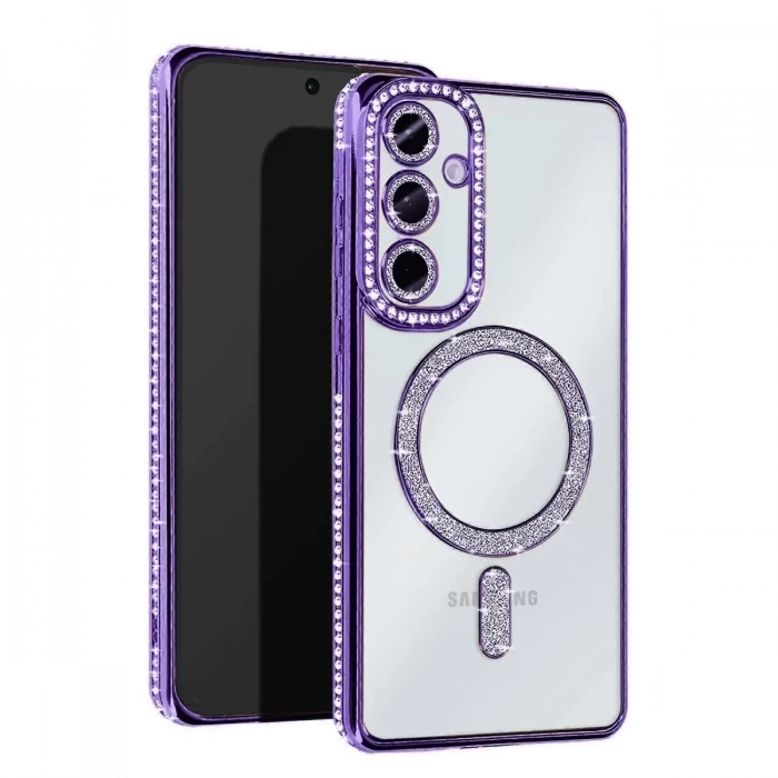 Newface Samsung Galaxy A36 Joke Simli Magneticsafe Kılıf - Derin Mor