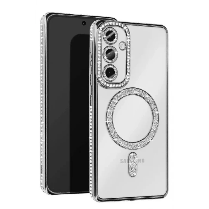Newface Samsung Galaxy A36 Joke Simli Magneticsafe Kılıf - Gümüş