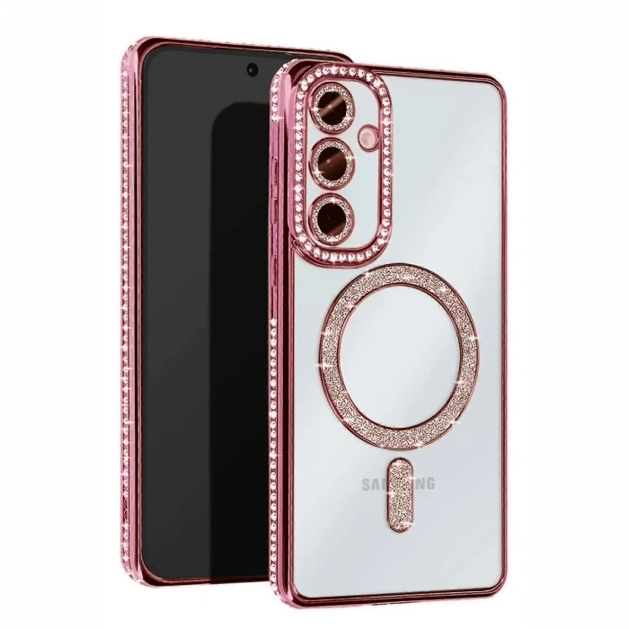 Newface Samsung Galaxy A36 Joke Simli Magneticsafe Kılıf - Pembe