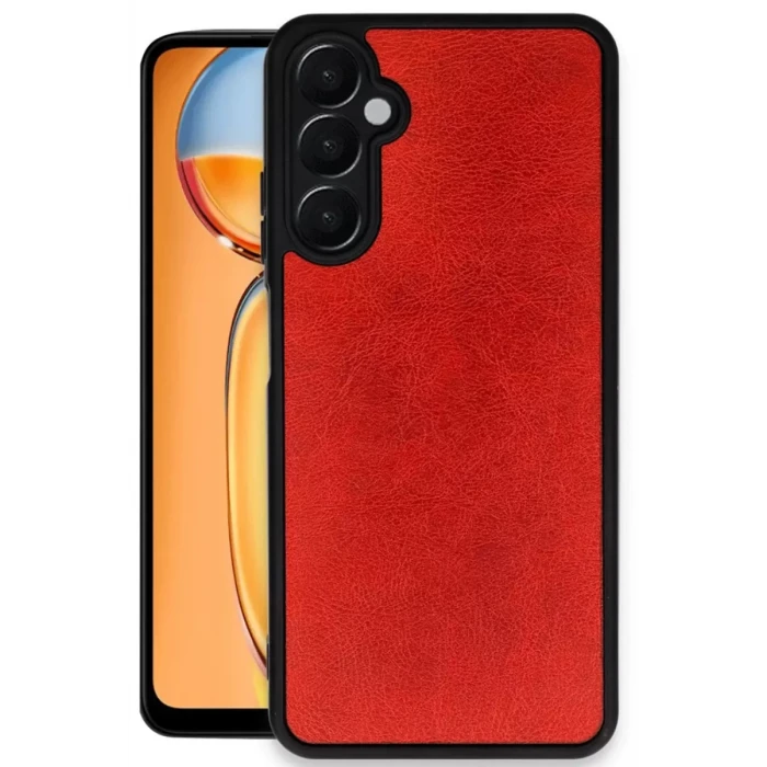 Newface Samsung Galaxy A36 Kılıf Aras Deri Kapak - Kırmızı