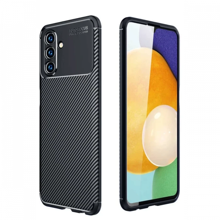 Newface Samsung Galaxy A36 Kılıf Auto Focus Karbon Kapak - Siyah