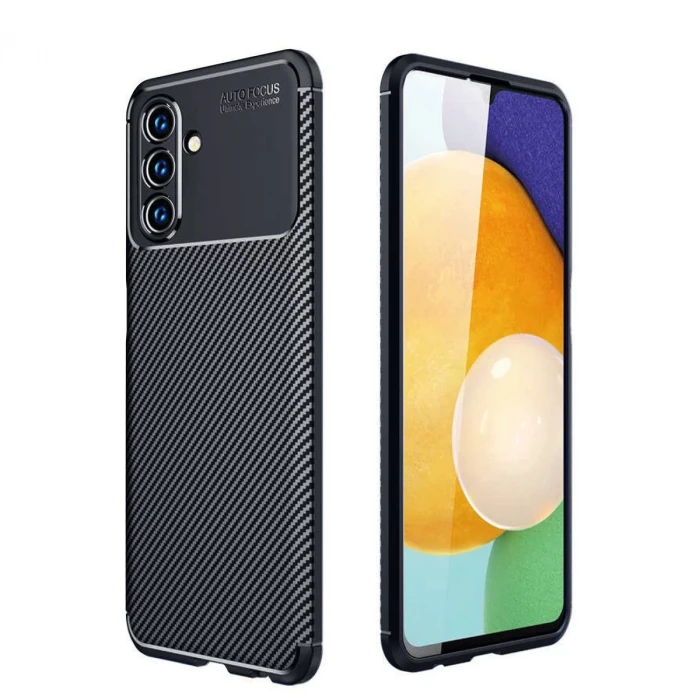 Newface Samsung Galaxy A36 Kılıf Auto Focus Karbon Kapak - Siyah