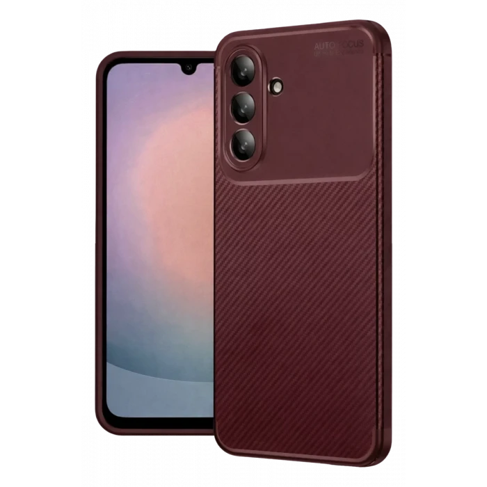Newface Samsung Galaxy A37 5G Auto Focus Karbon Kapak - Bordo