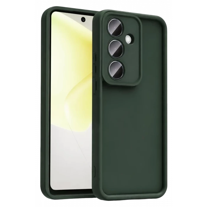 Newface Samsung Galaxy A37 5G Viera Silikon - Koyu Yeşil