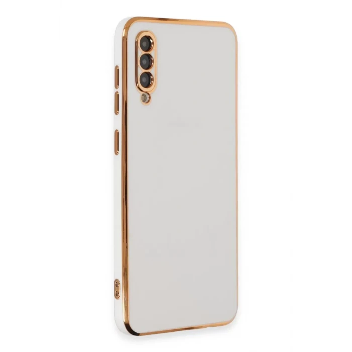 Newface Samsung Galaxy A50 Kılıf Volet Silikon - Beyaz