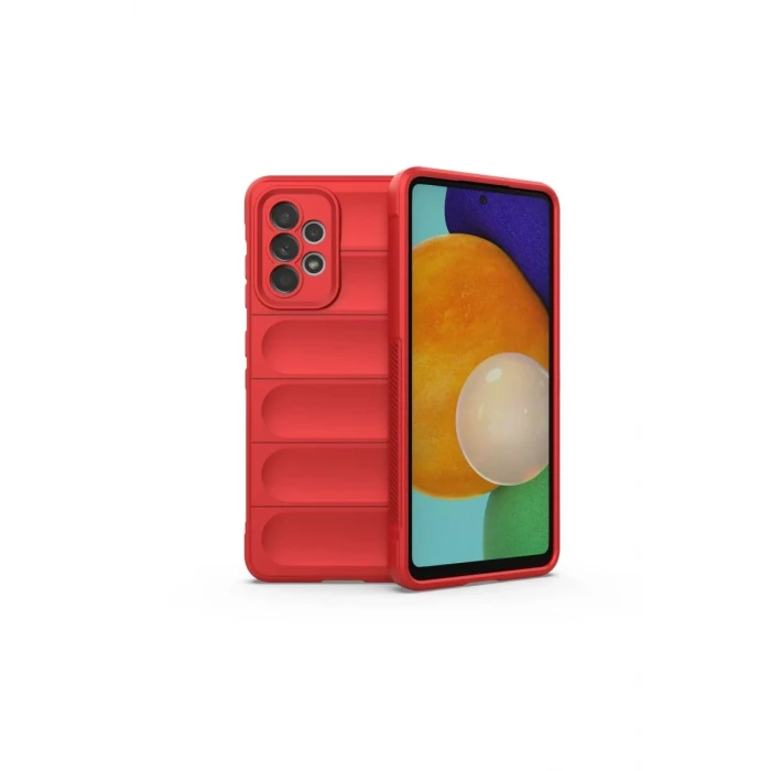 Newface Samsung Galaxy A52 Kılıf Optimum Silikon - Kırmızı