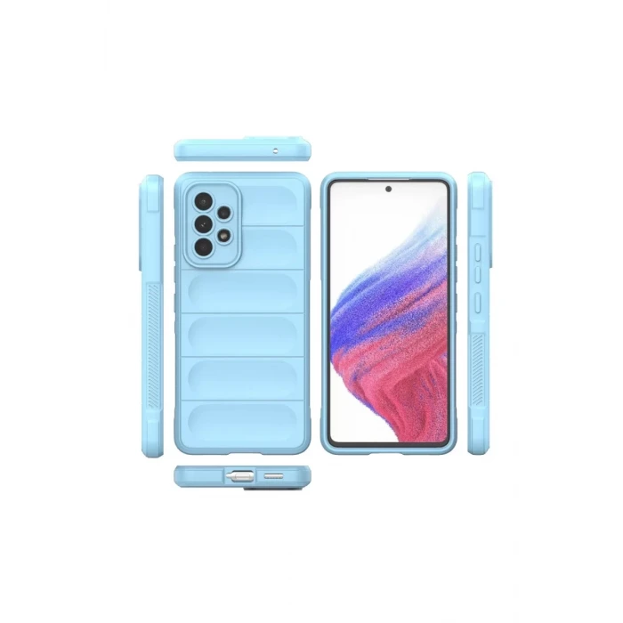 Newface Samsung Galaxy A53 5G Kılıf Optimum Silikon - Sky Blue