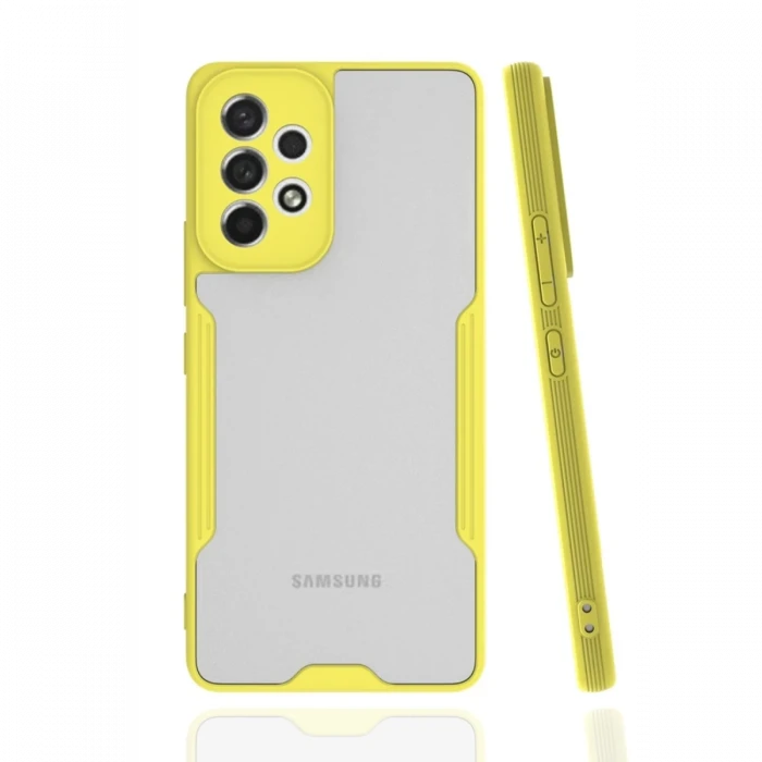 Newface Samsung Galaxy A53 5G Kılıf Platin Silikon - Sarı