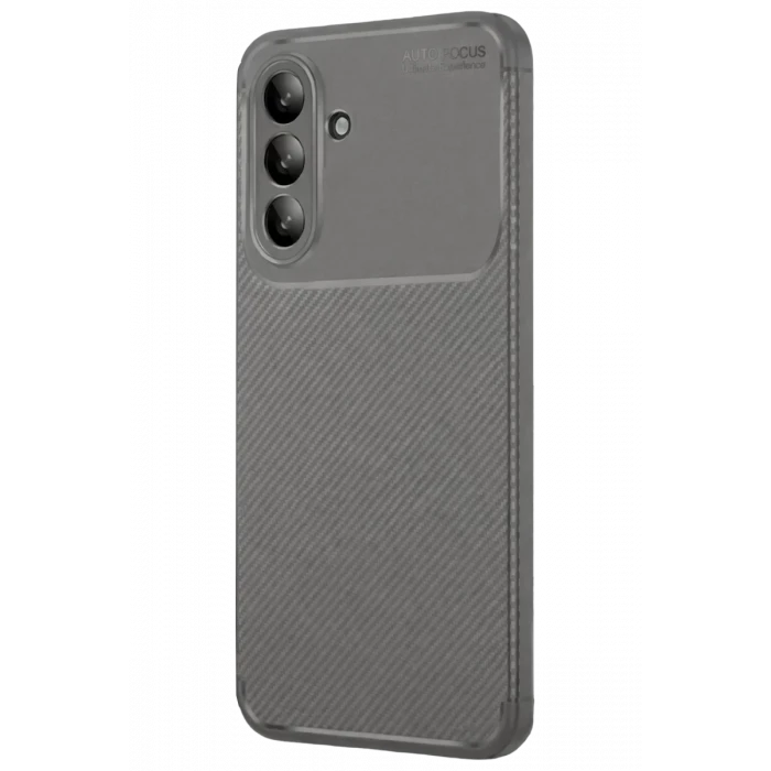 Newface Samsung Galaxy A56 Kılıf Auto Focus Karbon Kapak - Gri