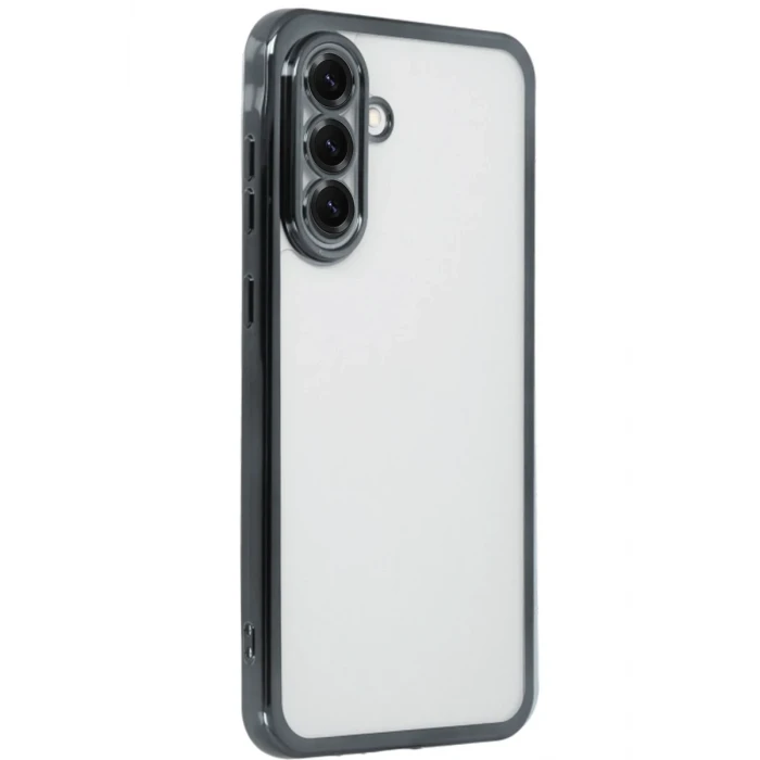 Newface Samsung Galaxy A56 Kılıf Razer Lensli Silikon - Siyah