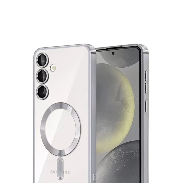 Newface Samsung Galaxy A56 Kross Magneticsafe Kapak - Gümüş