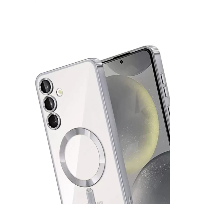 Newface Samsung Galaxy A56 Kross Magneticsafe Kapak - Gümüş