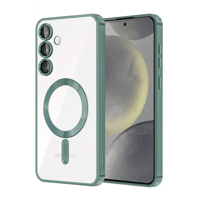 Newface Samsung Galaxy A56 Kross Magneticsafe Kapak - Koyu Yeşil