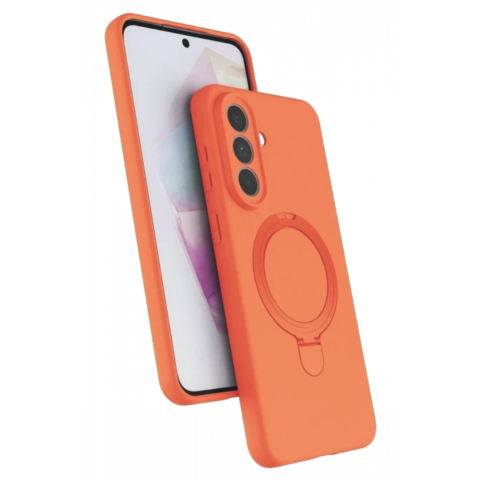 Newface Samsung Galaxy A57 5G Regal Magsafe Standlı Kapak - Turuncu