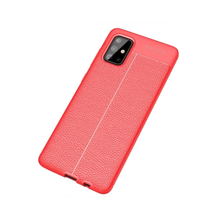 Newface Samsung Galaxy A71 Kılıf Auto Focus Kapak - Kırmızı