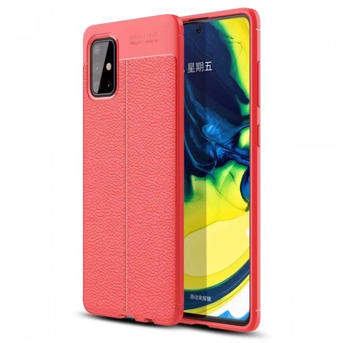 Newface Samsung Galaxy A71 Kılıf Auto Focus Kapak - Kırmızı