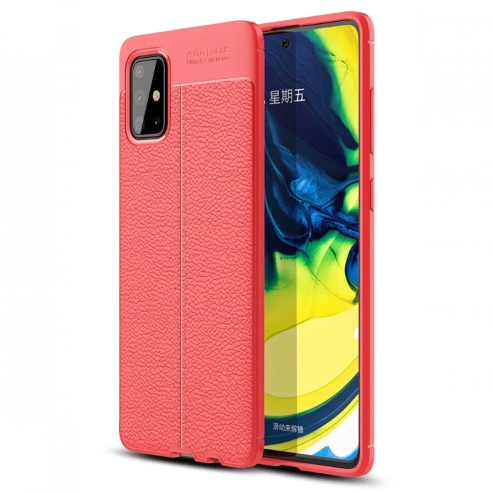 Newface Samsung Galaxy A71 Kılıf Auto Focus Kapak - Kırmızı