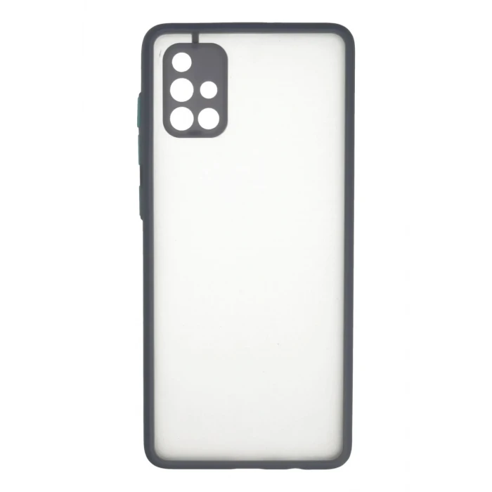 Newface Samsung Galaxy A71 Kılıf Montreal Silikon Kapak - Gri