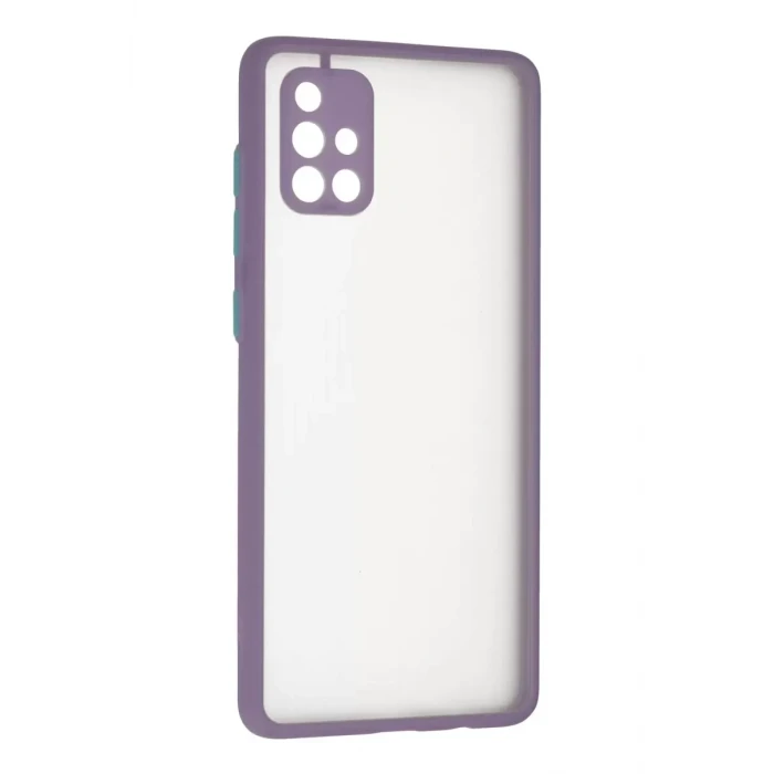 Newface Samsung Galaxy A71 Kılıf Montreal Silikon Kapak - Mor