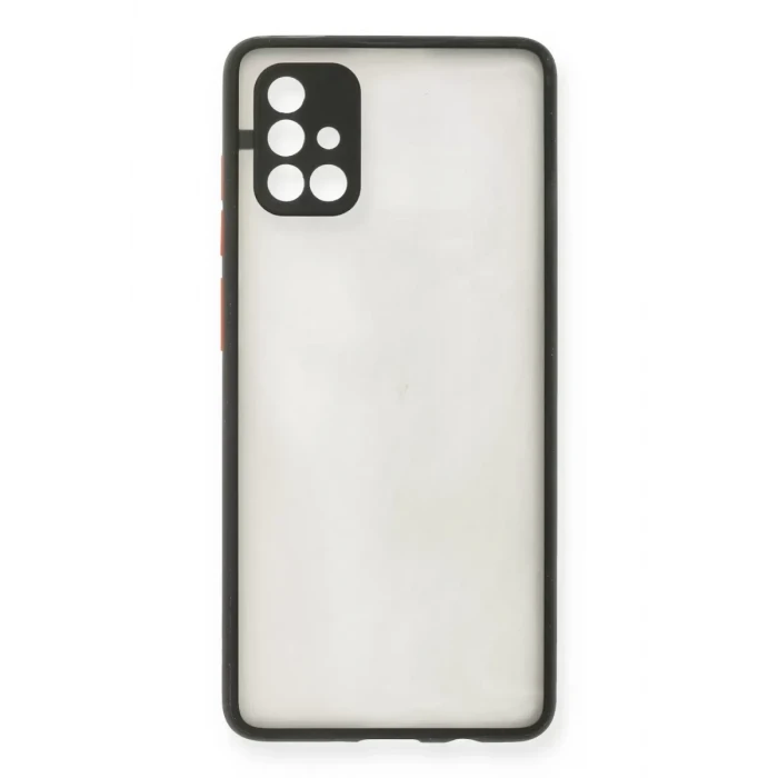 Newface Samsung Galaxy A71 Kılıf Montreal Silikon Kapak - Siyah