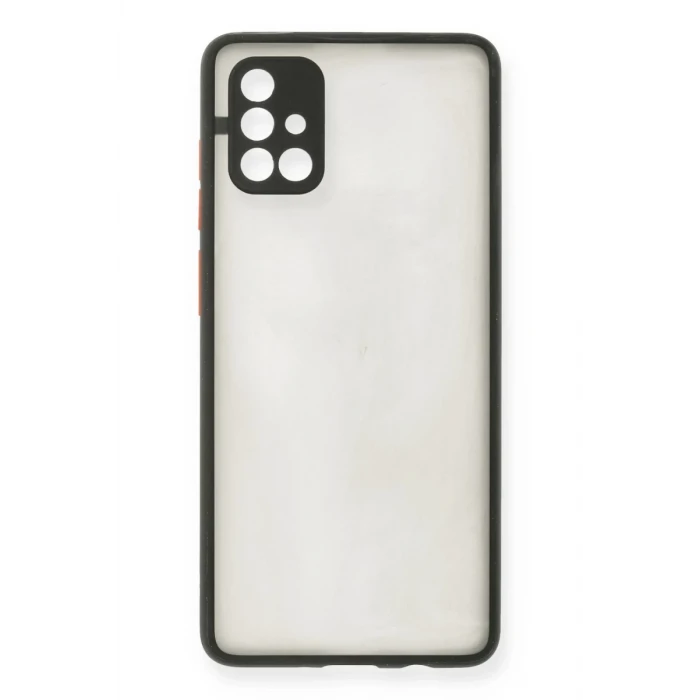 Newface Samsung Galaxy A71 Kılıf Montreal Silikon Kapak - Siyah