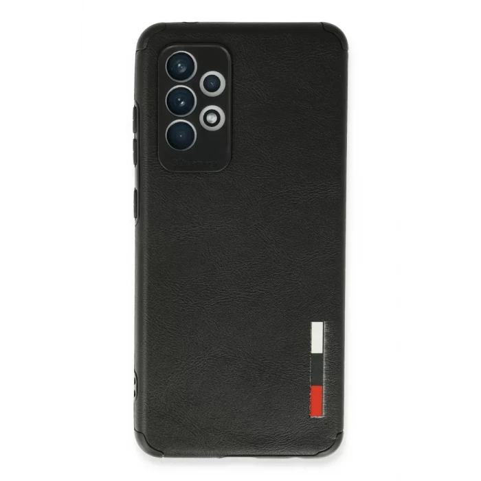 Newface Samsung Galaxy A72 Kılıf Loop Deri Silikon - Siyah