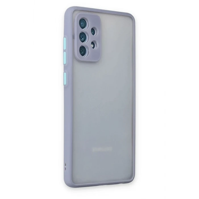 Newface Samsung Galaxy A72 Kılıf Montreal Silikon Kapak - Gri