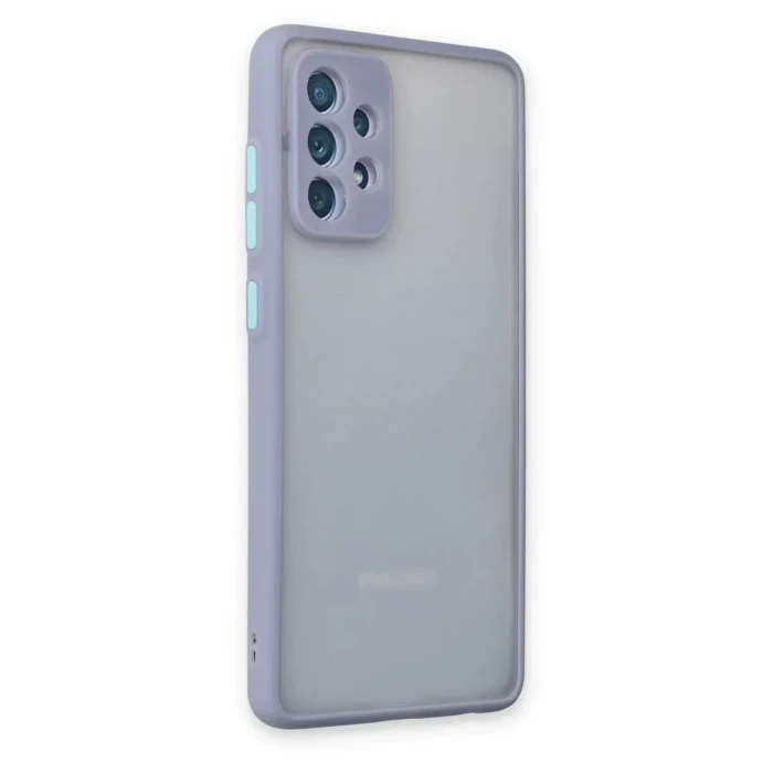 Newface Samsung Galaxy A72 Kılıf Montreal Silikon Kapak - Gri