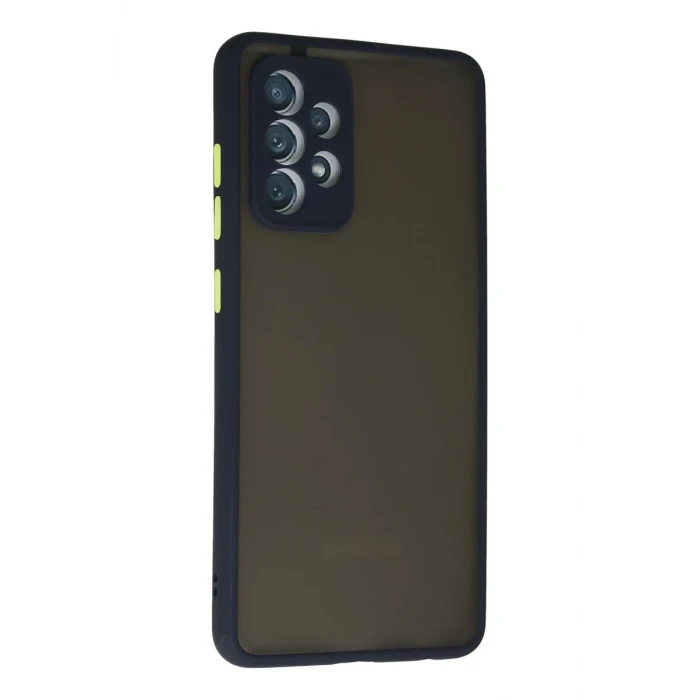 Newface Samsung Galaxy A72 Kılıf Montreal Silikon Kapak - Lacivert