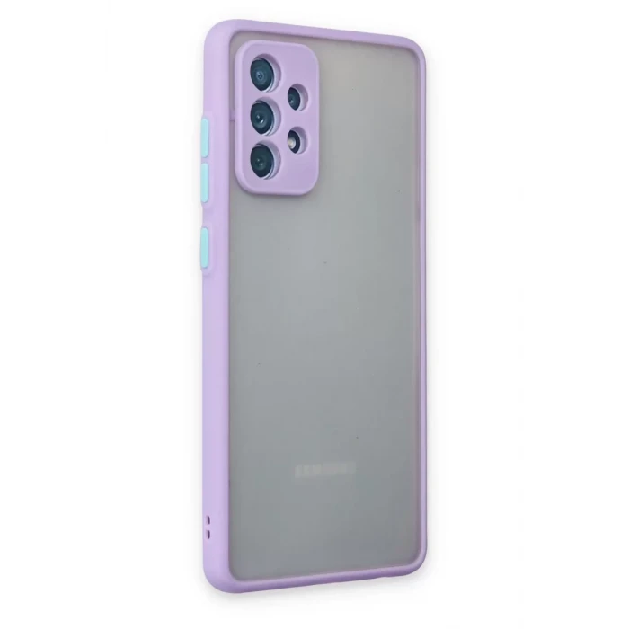 Newface Samsung Galaxy A72 Kılıf Montreal Silikon Kapak - Mor