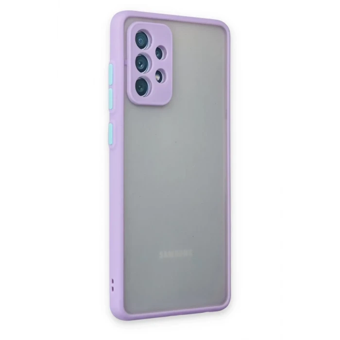 Newface Samsung Galaxy A72 Kılıf Montreal Silikon Kapak - Mor
