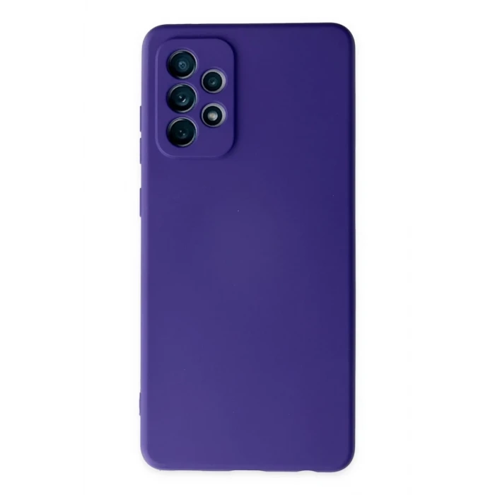 Newface Samsung Galaxy A72 Kılıf Nano içi Kadife Silikon - Mor