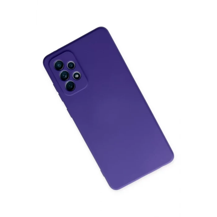 Newface Samsung Galaxy A72 Kılıf Nano içi Kadife Silikon - Mor
