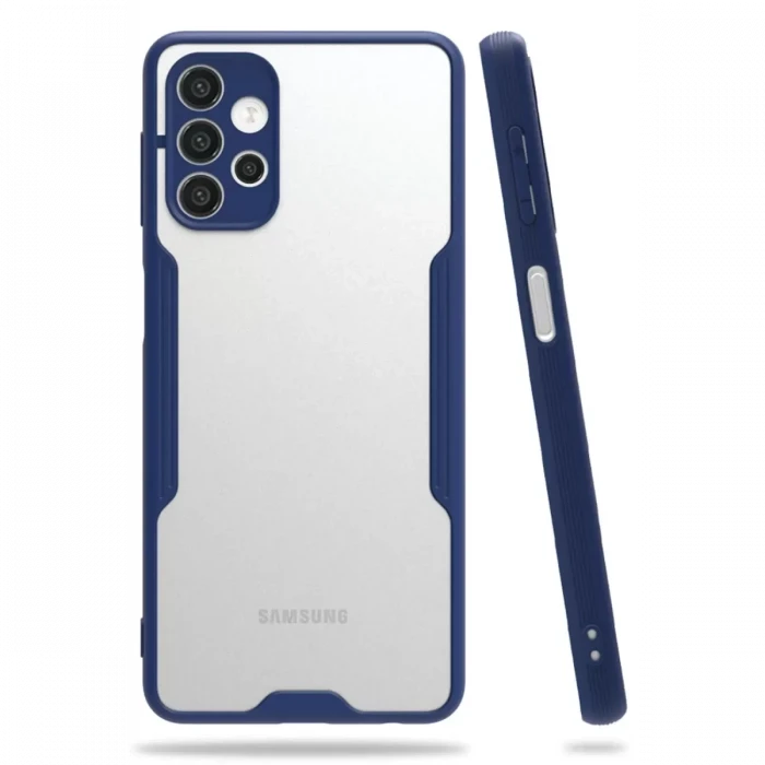Newface Samsung Galaxy A72 Kılıf Platin Silikon - Lacivert