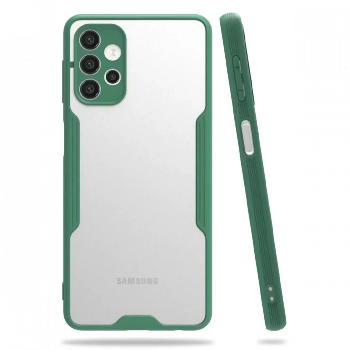Newface Samsung Galaxy A72 Kılıf Platin Silikon - Yeşil
