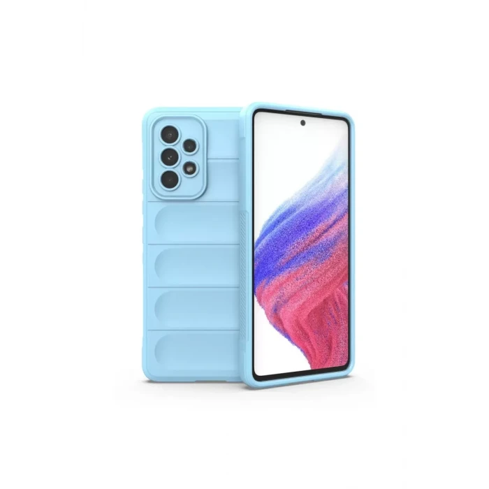 Newface Samsung Galaxy A73 5G Kılıf Optimum Silikon - Sky Blue