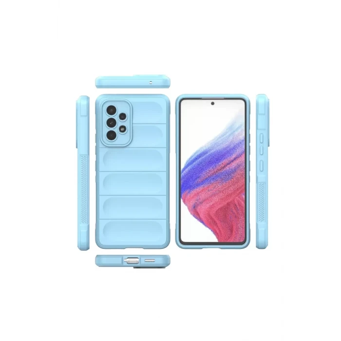 Newface Samsung Galaxy A73 5G Kılıf Optimum Silikon - Sky Blue