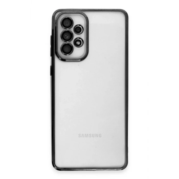 Newface Samsung Galaxy A73 5G Kılıf Razer Lensli Silikon - Siyah
